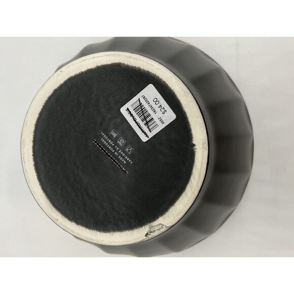 Anthropologie Matte Latte Serving Bowl Dark Grey New In Box - Picture 5 of 6